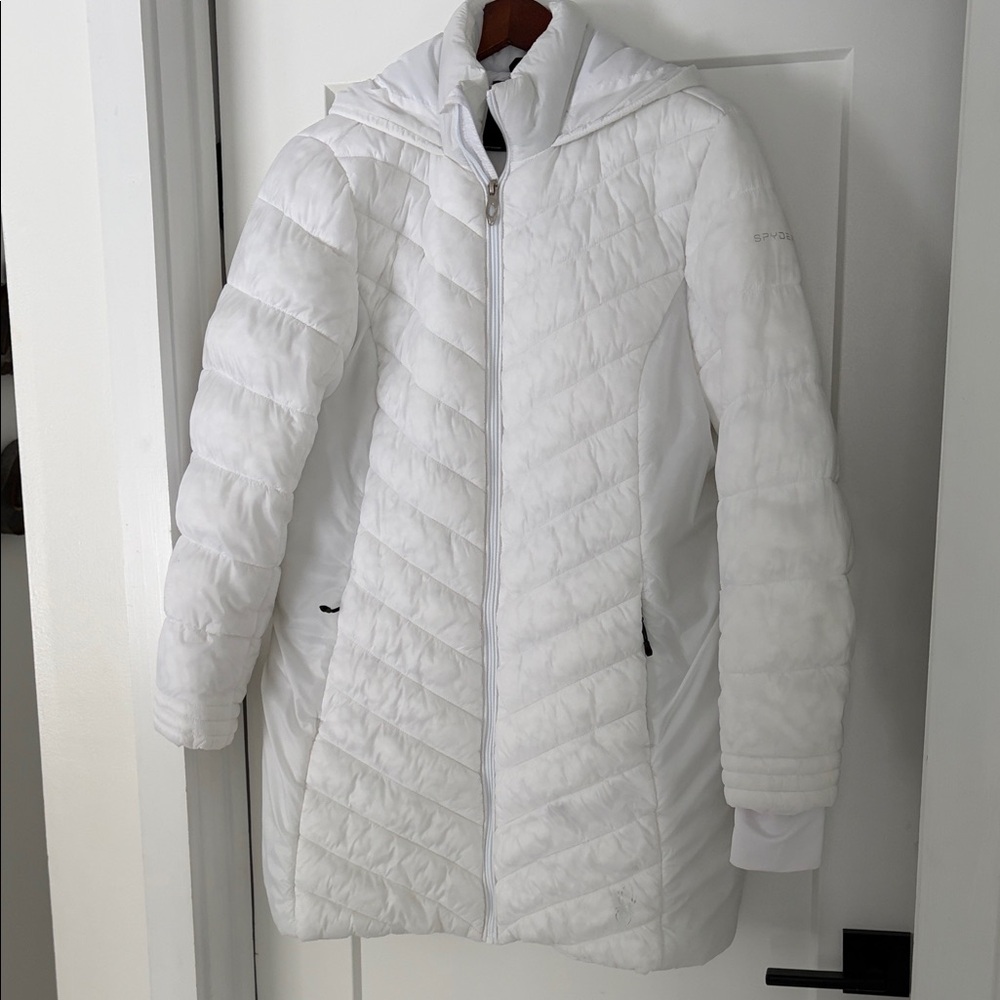Women's Spyder White Quilted Jacket size L